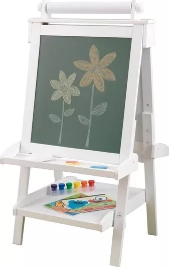 Kidkraft Adjustable Wooden Easel - Λευκό