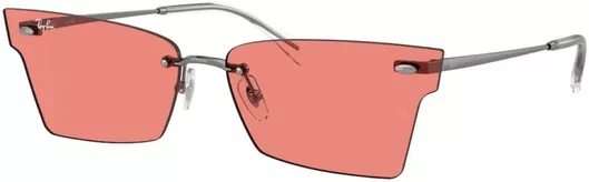 Γυαλί Ηλίου Ray Ban Γυναικεία με Ασημί Μεταλλικό Σκελετό & Κόκκινο Φακό RB3730 004/84