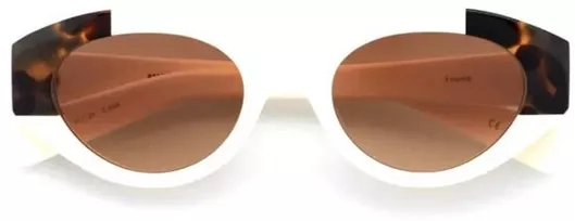 Γυαλί Ηλίου Kaleos Young 4 Γυναικεία με Λευκό Ταρταρούγα Κοκκάλινο Σκελετό & Καφέ Φακό YOUNG 1