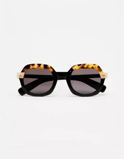 Γυαλί Ηλίου Kaleos Γυναικεία με Μαύρο Ταρταρούγα Κοκκάλινο Σκελετό & Γκρι Φακό WEBB 1