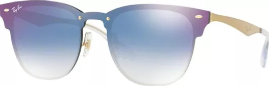 Γυαλί Ηλίου Ray Ban Blaze Clubmaster με Μοβ Σκελετό & Μπλε Ντεγκραντέ Καθρέφτη Φακό RB3576N 043/X0