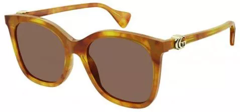 Γυαλί Ηλίου Gucci Γυναικεία με Καφέ Ταρταρούγα Κοκκάλινο Σκελετό & Καφέ Φακό GG1071S 003