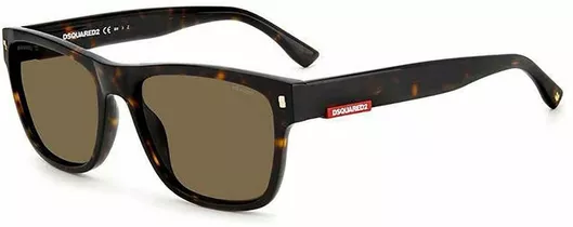 Γυαλί Ηλίου Dsquared2 D2 Ανδρικά με Καφέ Ταρταρούγα Κοκκάλινο Σκελετό & Καφέ Φακό D2 0004S 2IK/SP