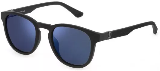 Γυαλί Ηλίου Police με Μαύρο Κοκκάλινο Σκελετό & Μπλε Polarized Καθρέφτη Φακό U28P BLUE