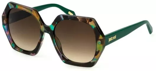 Γυαλί Ηλίου Just Cavalli Γυναικεία με Πολύχρωμο Ταρταρούγα Κοκκάλινο Σκελετό & Καφέ Ντεγκραντέ Φακό JC087 XAM