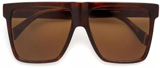 Unisex Γυαλιά Ηλίου Kaleos Τετράγωνα 58mm με Καφέ Φακό & Καφέ Σκελετό