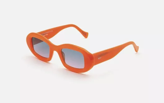 Unisex Γυαλιά Ηλίου Super Retrofuture Ορθογώνια 50mm με Μπλε Φακό & Πορτοκαλί Σκελετό