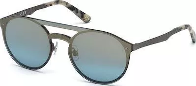 Unisex Γυαλιά Ηλίου Web Καθρεύτης Aviator 51mm με Μπλε Φακό & Ασημί Σκελετό