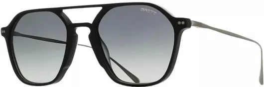 Ανδρικά Γυαλιά Ηλίου Brett Polarized Aviator 53mm με Γκρι Φακό & Μαύρο Σκελετό