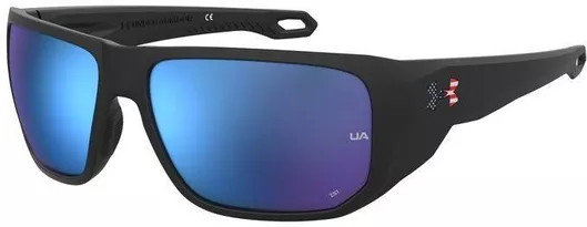 Ανδρικά Γυαλιά Ηλίου Under Armour Polarized Μάσκα 93mm με Μπλε Φακό & Μαύρο Σκελετό