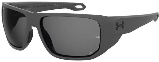 Ανδρικά Γυαλιά Ηλίου Under Armour Polarized Ορθογώνια 63mm με Γκρι Φακό & Γκρι Σκελετό