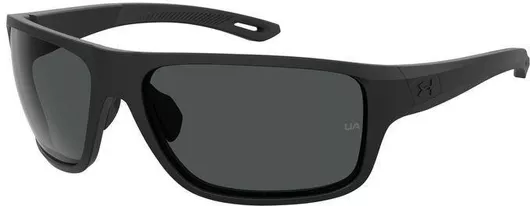 Ανδρικά Γυαλιά Ηλίου Under Armour Ορθογώνια 65mm με Γκρι Φακό & Μαύρο Σκελετό