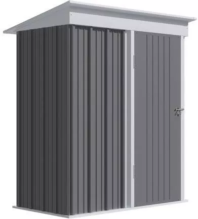 Αποθήκη Κήπου με Διπλή Πόρτα Μέταλλο 1.91x9.5x1.81m Γκρι