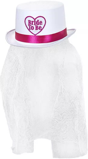 Αποκριάτικο Καπέλο Widmann Νύφης Bride To Be Λευκό