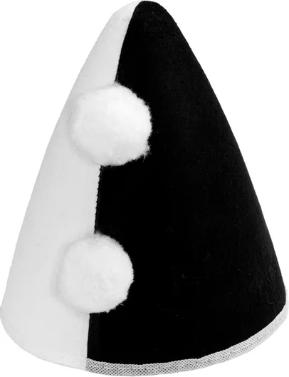 Αποκριάτικο Καπέλο Widmann Παιδικό Αρλεκίνου/Πιερότου Λευκό/Μαύρο