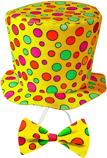 Αποκριάτικο Σετ Καπέλο Widmann & Παπιγιόν Παιδικό Clown Κίτρινο