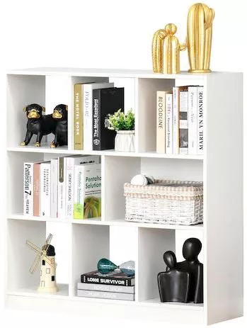 Βιβλιοθήκη Δαπέδου HomCom 838-098WT MDF 97.5x30x100cm Λευκό