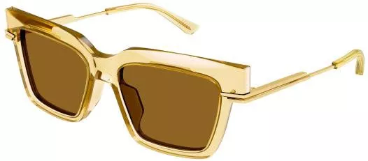 Γυναικεία Γυαλιά Ηλίου Bottega Veneta BV1242S 004 με Κοκκάλινο Σκελετό Κίτρινο