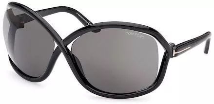 Γυναικεία Γυαλιά Ηλίου Tom Ford Μάσκα 68mm με Γκρι Φακό & Μαύρο Σκελετό
