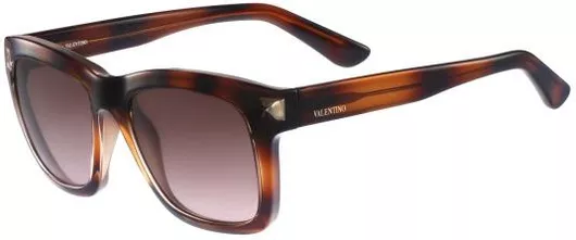 Γυναικεία Γυαλιά Ηλίου Valentino Ντεγκραντέ Τετράγωνα 52mm με Καφέ Φακό & Ταρταρούγα Σκελετό