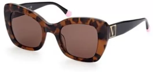 Γυναικεία Γυαλιά Ηλίου Victoria'S Secret Τετράγωνα 50mm με Καφέ Φακό & Ταρταρούγα Σκελετό