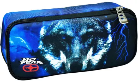 Κασετίνα No Fear Οβάλ Night Wolf 348-29141 Πολύχρωμο