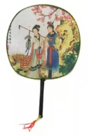 Κινέζικη Βεντάλια 18x34cm Τυχαία Επιλογή Σχεδίου