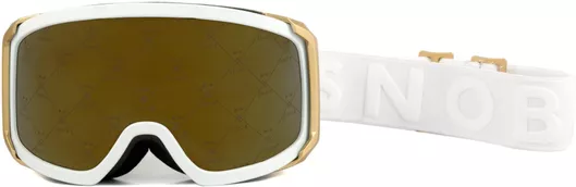 Unisex Γυαλιά Ηλίου Snob Milano Καθρεύτης Μάσκα με Χρυσό Φακό & Λευκό Σκελετό