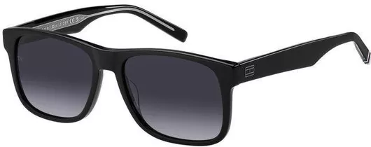 Ανδρικά Γυαλιά Ηλίου Tommy Hilfiger Ντεγκραντέ Wayfarer 57mm με Γκρι Φακό & Μαύρο Σκελετό