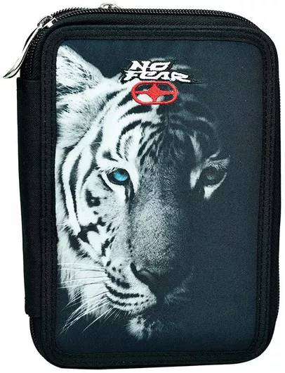 Κασετίνα Back Me Up Τετράγωνη No Fear Laser Lion Διπλή Γεμάτη 348-35100 Πολύχρωμο