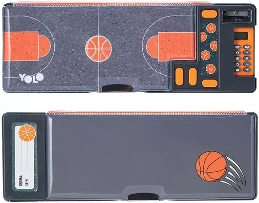 Κασετίνα Retro με κομπιουτεράκι Basketball Pro Πολύχρωμο