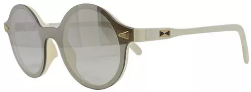 Unisex Γυαλιά Ηλίου Snob Milano Καθρεύτης Στρογγυλά 50mm με Γκρι Φακό & Λευκό Σκελετό