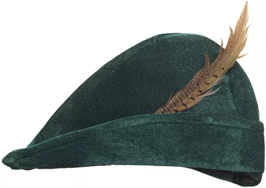 Αποκριάτικο Καπέλο Widmann Ρομπέν των Δασών με Φτερό Πράσινο