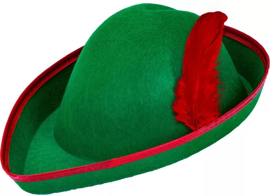 Αποκριάτικο Καπέλο Widmann Ρομπέν των Δασών με Φτερό Πράσινο