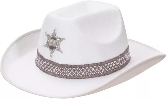 Αποκριάτικο Καπέλο Widmann Σερίφη Cowboy Λευκό