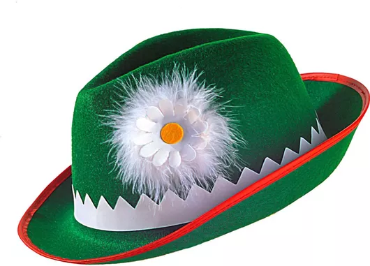 Αποκριάτικο Καπέλο Widmann Τιρόλ με Λουλούδι Πράσινο