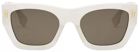 Γυναικεία Γυαλιά Ηλίου Fendi με Κοκκάλινο Σκελετό Λευκό