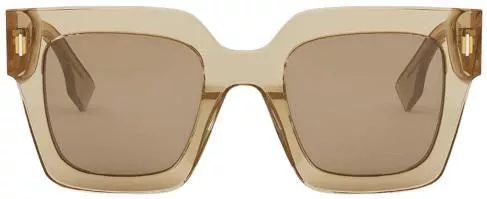 Γυναικεία Γυαλιά Ηλίου Fendi με Κοκκάλινο Σκελετό Μπεζ