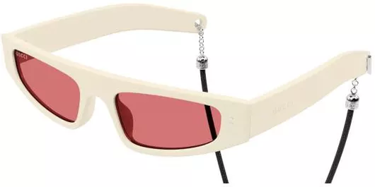 Γυναικεία Γυαλιά Ηλίου Gucci με Κοκκάλινο Σκελετό Λευκό