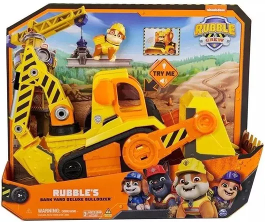 Εκσκαφέας Spin Master Rubble Crew: Rubbles Bark Yard Deluxe Bulldozer Vehicle 6068074 για 3+ Ετών