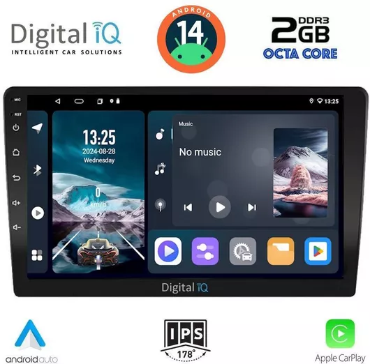 Ηχοσύστημα Αυτοκινήτου Digital IQ Bluetooth/USB/AUX/WiFi/GPS/Apple-Carplay/Android-Auto με Οθόνη Αφής 10"