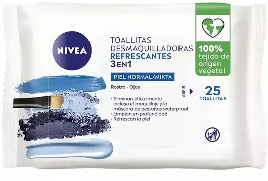 Μαντηλάκια Ντεμακιγιάζ Προσώπου Nivea Refreshing 25τμχ