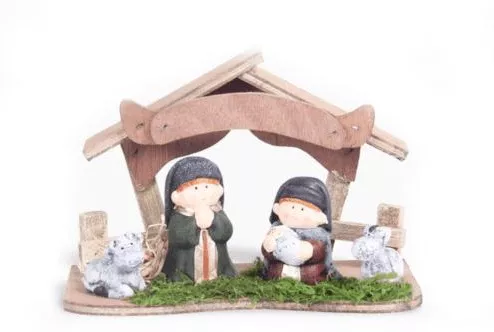 Φάτνη 50722 με Φιγούρες 21.5x15.5x8.5cm Πολύχρωμο