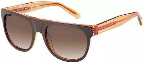 Unisex Γυαλιά Ηλίου Marc By Marc Jacobs Ντεγκραντέ Wayfarer 55mm με Καφέ Φακό & Μπορντό Σκελετό