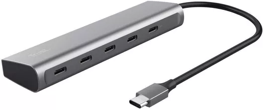 USB Hub Trust 3.2 16 Θυρών με Σύνδεση USB-C Ασημί
