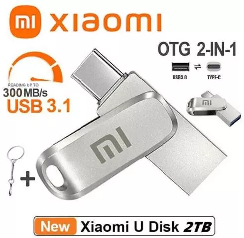 USB Stick Xiaomi 2TB USB-C & USB-A 3.0 Ασημί