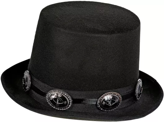 Αποκριάτικο Καπέλο Widmann Ψηλό Rock Star Μαύρο