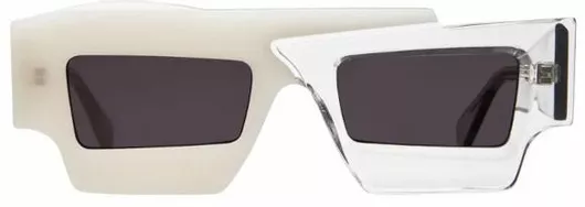 Γυαλιά Ηλίου Kuboraum με Κοκκάλινο Σκελετό Λευκό