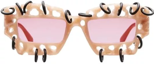 Γυαλιά Ηλίου Kuboraum με Κοκκάλινο Σκελετό Μπεζ