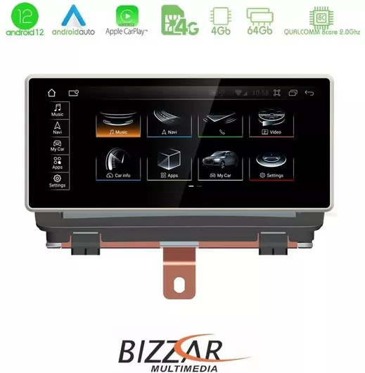 Ηχοσύστημα Αυτοκινήτου Bizzar QL Series για Audi A3 8V 2013-2020 Android12 8core 4+64GB με Wifi/Bluetooth/GPS/Android Auto10.25″ HD